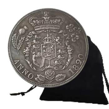 1820 Historické Anglicko veľká Británia Silingy UK Staré Mince Kópiu Pamätné Svete Mince Šťastie Výzvou Mince Láskavosti Dary+Darčeková Taška