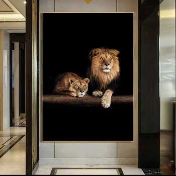 Moderné Lion King Levice Plátno Na Maľovanie Na Stenu Umenie Afriky Big Cat Plagát Tlačí Na Obývacia Izba Voľne Žijúcich Zvierat Obraz Domova