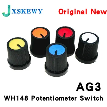 10pcs/veľa WH148 AG3 Potenciometer gombík Spp AG3 Plastový gombík pre Priemer 6 mm Slivka Rukoväť