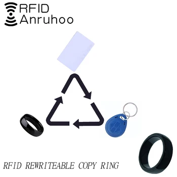 RFID Prenosné Krúžok 125Khz 13.56 Mhz Prepisovateľné Kópiu Tag Key T5577 CUID Smart Dual Čipovú Kartu NFC Kopírka Rozmnožovacie Odznak
