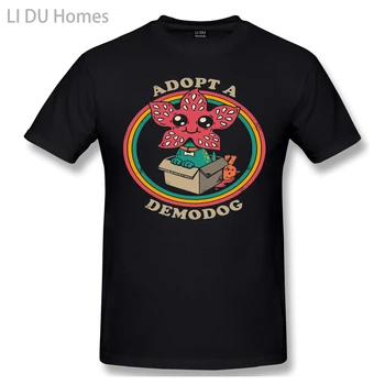 LIDU Prijať Demodog Bežné Tričko Hot Predaj Zvláštnejšie Veci Tee Tričko 100% Bavlna O Neck T-shirts