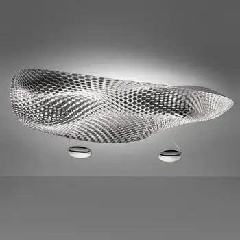 Nordic LED Široký Prívesok Svetla 120 cm Striebro Tvorivé Hala Lobby, Reštaurácia Prívesok Lampy Art Decor Luxusné Vnútorné Osvetlenie Zariadenie