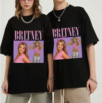 Britney Spears Krásne Fotografie Vytlačiť T-shirt Harajuku Muž Krátky Rukáv Topy Čaj Denne Wild dámske Tričko Lumbálna Bežné Tričko