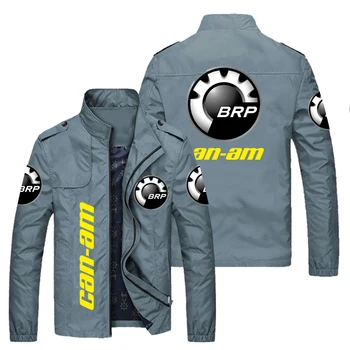 2021 Noví ľudia, Bundy Brp Can-am Logo Tlač na Zips Bunda High Street Baseball Jacket Mužov Vetrovka Bunda na Motocykel