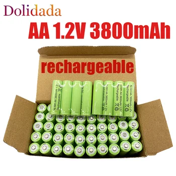 100% originálne 1.2 V AA batérie 3800mah Ni MH Nabíjateľná AA batéria môže byť použitý pre MP3 LED lampa z toy kamery, mikrofónu, batérie veľkosti AA