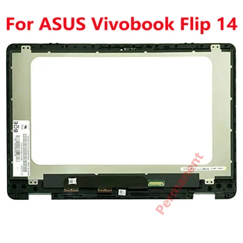 s rámom 14 PALCOVÝ LCD LED OBRAZOVKY Montáž Na ASUS Vivobook Flip 14 TP401 TP401M TP401N led lcd dotykový digitalizátorom. montáž