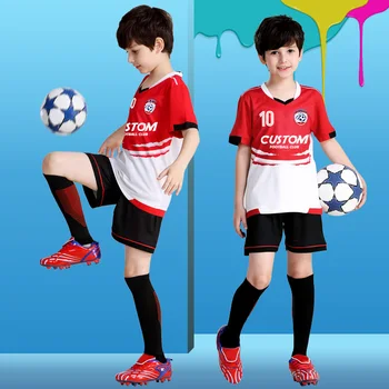 Veľkoobchod Vlastné Osobné Dieťa Futbal Tričko Polyester Priedušná Deti Na Futbal, Jednotné Futbalový Dres Pre Mládež Chlapec Y304