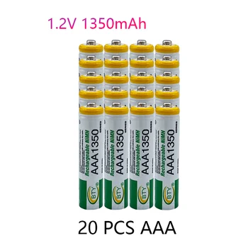 1.2 V AAA batérie 1350mAh Ni-MH Dobíjacie Batérie veľkosti AAA Pre CD/MP3 prehrávače, baterky, diaľkové ovládanie