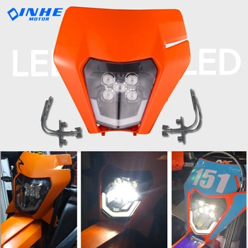 Motocykel LED Reflektor Svetlomet Vedúci Svetlo Supermoto Kapotáže Na KTM V EXCF SXF XC XCW Pit Bike Enduro Motocross Lampa