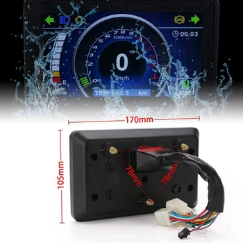 Motocykel LCD Tachometer+Snímač Vymeniteľné Rýchlomer Multi-Funkčný Nástroj Pre 1,2,4 Valec Motorke