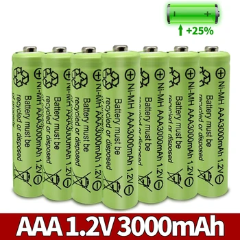 1-20pcs 1.2 V AAA 3000mAh 3A Ni-MH žltá nabíjateľná batéria bunka pre MP3 RC Hračky led blesk blesk