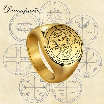Dawapara Pečať Šalamún Viking Prstene pre Mužov Talizman Amulet Punk Prsteň Zlatý Nehrdzavejúcej Ocele, Šperky