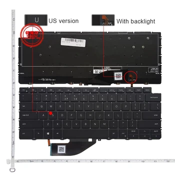 NOVÝ AMERICKÝ notebook klávesnica Pre DELL XPS 13 7390 2v1 2-v-1 Magneticke Podsvietený anglický Čierna Klávesnica