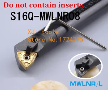S16Q-MWLNR08/S16Q-MWLNL08 Nudné Bar,Dia 16*180 mm Vnútorný otočením držiaka Nástroja CNC držiaka nástroja,Sústruh rezný nástroj pre WNMG0804