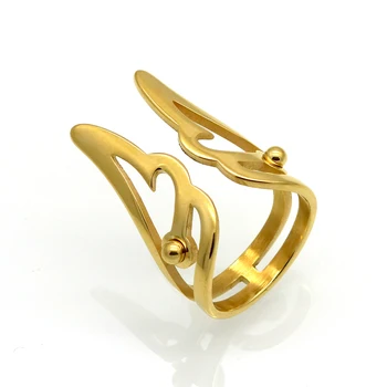 Jedinečný Dizajn Hlavu S Okom Tvar Dutých Z Nehrdzavejúcej Ocele Zlatá Farba Prstene Pre Ženy Šperky Aneis Anillos Bague Strany Krúžok