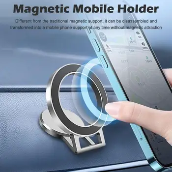 Telefón Magnet Držiak Pre IPhone 13 12 Pro Max Smarphone Univerzálny Krúžok Telefón Pripojit Mobil Držiak Do Auta Magnetické K2P7