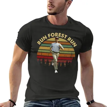 Run Forest Run Vintage Forrest Gump Nadrozmerná Tričko Značky, Pánske Oblečenie Krátky Rukáv Streetwear Veľké Veľkosti Topy Čaj