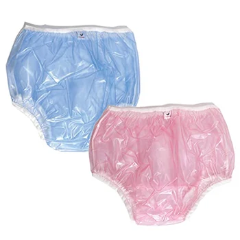 2 KS DDLG dospelých, detské plienky, nohavičky 5 Inkontinencia PVC Opakovane použiteľných plienky Baby soft Plienky, nohavičky abdl tréningové nohavičky Modrá XL
