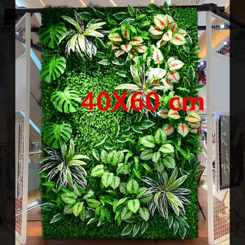 40X60 cm 3D zelené umelé rastliny stene panel koberec dekorácie, svadobné pozadí strany garden grass kvetinové steny vonkajšie trávnik