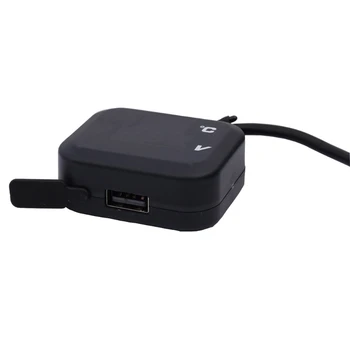 Digitálny Mini Voltmeter Teplomer USB Nabíjačka 3 v 1 Zobraziť na Motocykel, Skúter Vonkajšie Displeja Panel