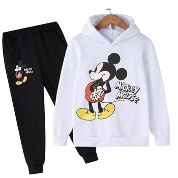 Mickey Mouse Deti, Oblečenie Pre Deti, Oblečenie Baby Boy Nastaviť, Batoľa, Dieťa Dievčatá Oblečenie Set Bavlna Cartoon Hoodies+Nohavice