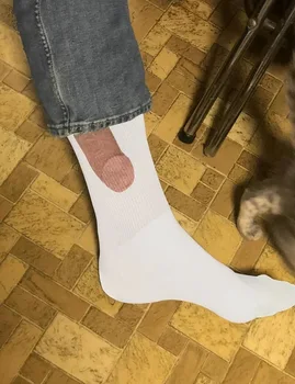Dokážte Zábavné Penis Ponožky pre Mužov Novinka Vianočný Darček Ponožky Nové Penisu Tlač predviesť Mužov Ponožky Zábavné Penis Dropshipping