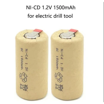 Sc Batérie 1500mah Nicd Sub C Batérie 1.2 v Reálnom Kapacita Zaručené Spájkovanie Pásky Nabíjateľná Pre Baterku Solárne Články