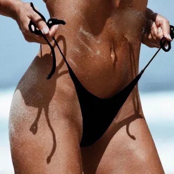 Sexy Bikiny Dná Plavky dámske G-String Plavky s Push-Up Drzý Tangá plavky Brazílskej Pláži Strane Kravatu Plavky