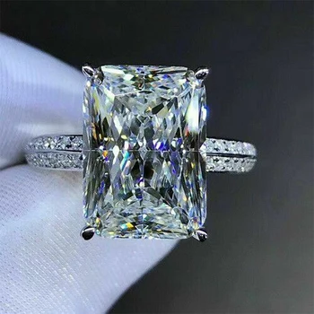 CAOSHI Luxusný Biely Veľký Štvorcový Tvar Kryštálu Zirconia Snubné Prstene pre Ženy Klasické Príslušenstvo Valentína Darček Hot Predaj