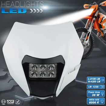 KRÁĽOVNÁ X MOTORA Motocykla LED Reflektor Svetlomet Vedúci Svetlo Supermoto Kapotáže Na KTM V SXF MX Dirt Bike Enduro