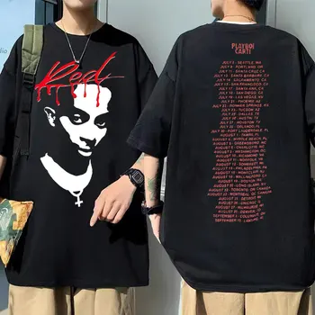 Playboi Carti Hudobný Album Red List Logo Tlače T-shirt Vintage 90. rokov Mužov Rap, Hip-Hop Tričko Muži Ženy Harajuku Tees Bavlna Topy