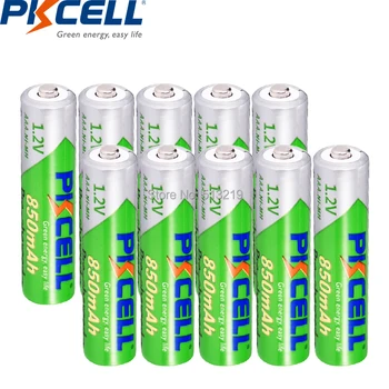 10Pieces PKCELL AAA Batéria 850mAh 1.2 V NI-MH AAA Nabíjateľné Batérie LSD 3A Vopred nabité batérie NIMH pre hračky baterka