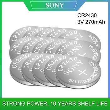 Originál Sony CR2430 CR 2430 Tlačidlo Mince Batérie DL2430 BR2430 KL2430 3V Lítiové Batérie pre Hodinky, Hračky Načúvacie prístroje